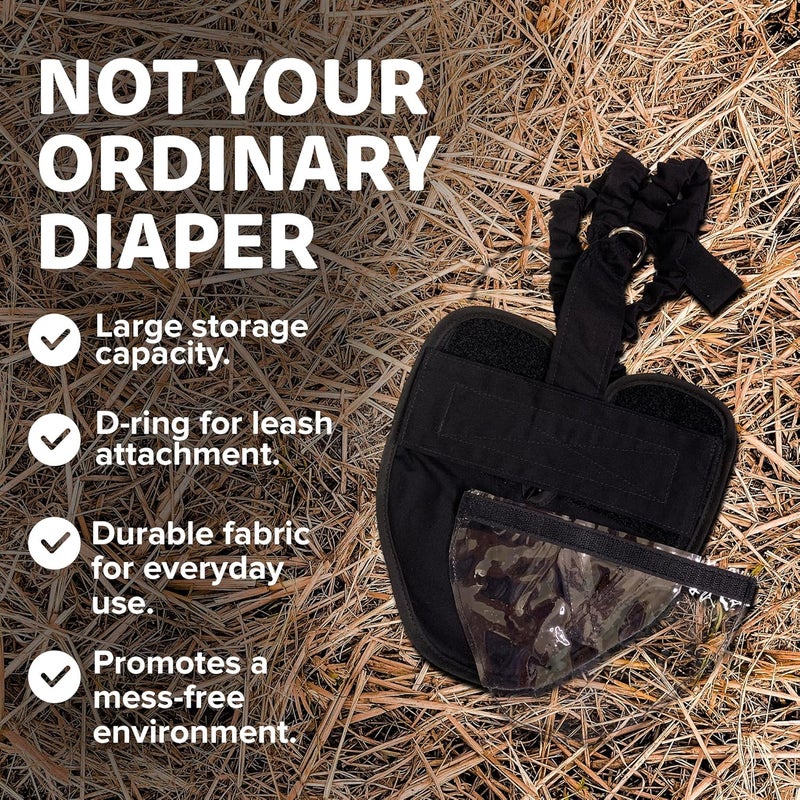 Holster Hen Wrap-Around Duck Diaper with Removable Liner & Adjustable Tab – Pekin Duck Diapers for Pet Ducks, Bird Diaper, Duck Accessories – Durable, Secure Fit, Easy-to-Wear - Made in USA - Black - Image 5